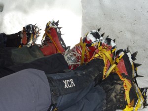 Its a bit sharp in this snow hole