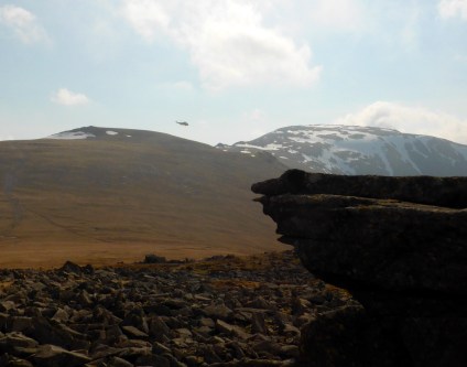 Sea King returning over Foel Grach