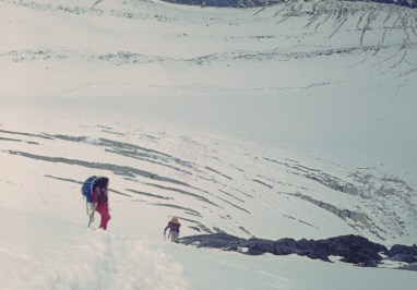 On our way up HinterSchwarze up Marzellferner (glacier).