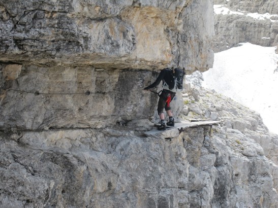 Croosing Planks towards the end of the VF. Not certain where my head had gone!