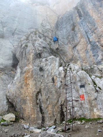 Starting up the 13 Ladders of Sentiero Ettore Castiglioni