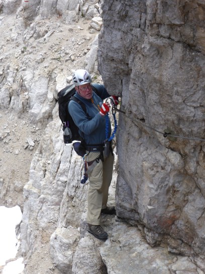 Dick is in the Zone. Concentrating on the move around the edge.